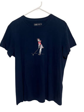 Lady Hagen Golfer Girl Graphic Tee Women’s XL Navy Rhinestone Golf Ball T-Shirt